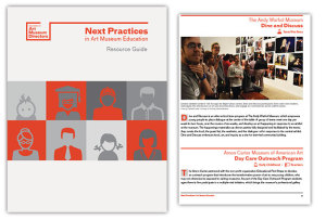 graphic design for art museum association report including infographics