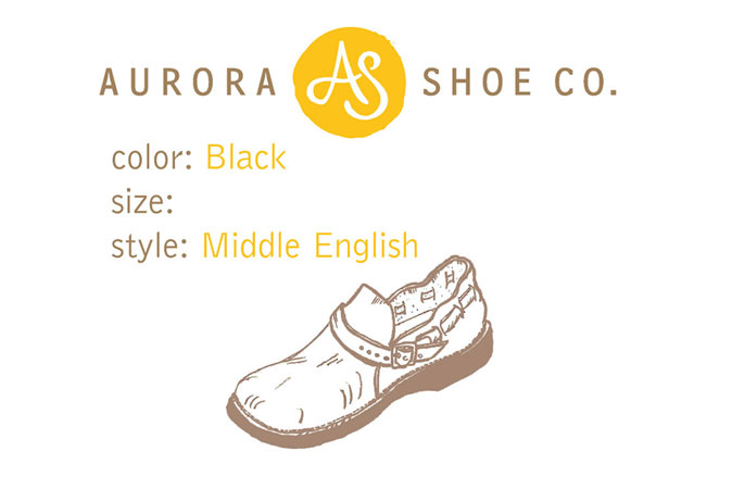 logo design used on package design for local artisan shoe company