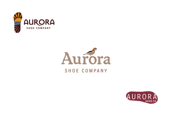 preliminary logo designs for local artisan shoe company