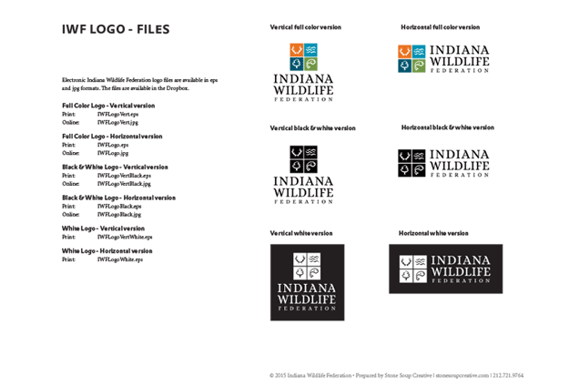 Indiana wildlife Federation logo style guide