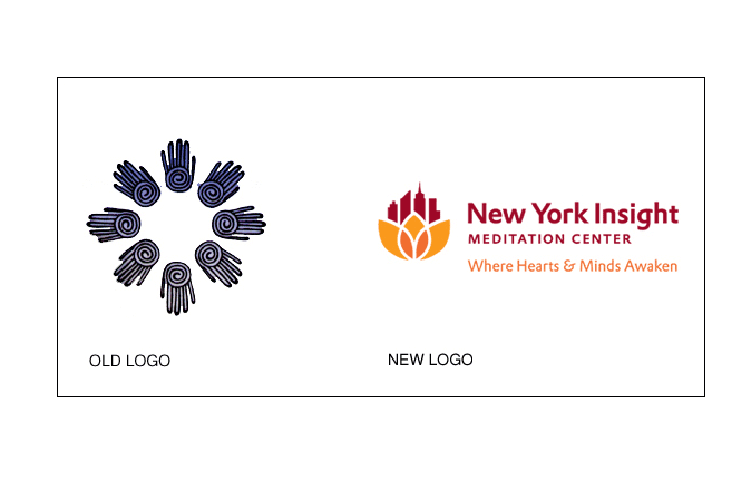 New York Insight Meditation Center - logo before and after