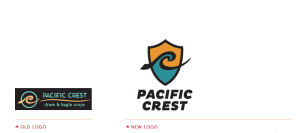 Pacific Crest logo before and after re-design