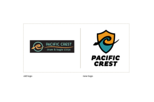 Pacific Crest before and after logo re-design