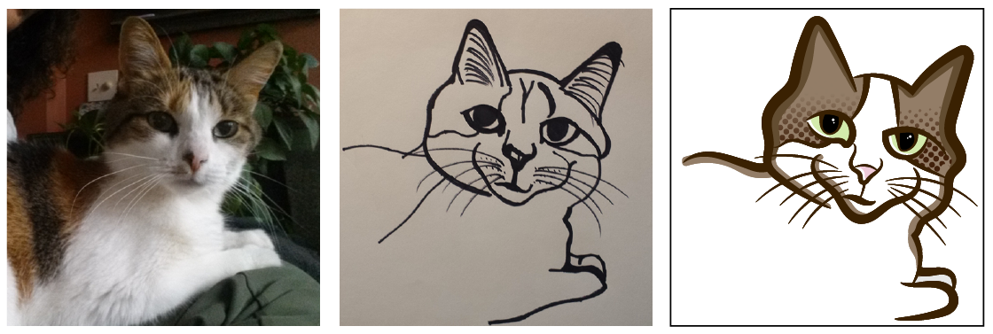 digital cat drawing