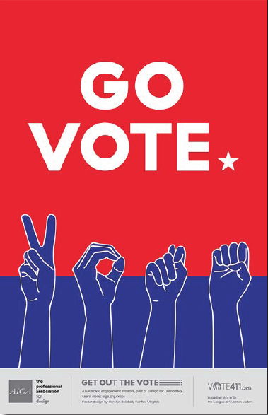 Contrast in graphic design - get out the vote