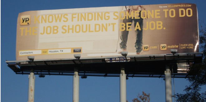 example of weak contrast in a billboard