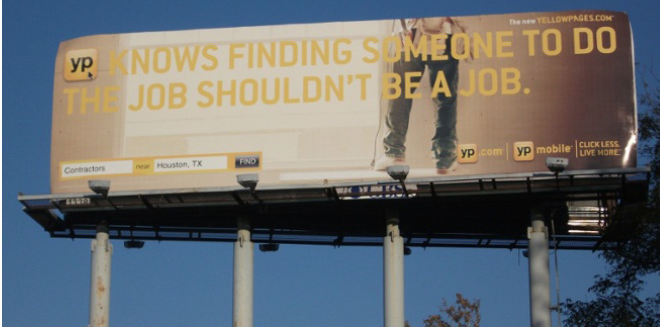 Example of weak contrast in a billboard