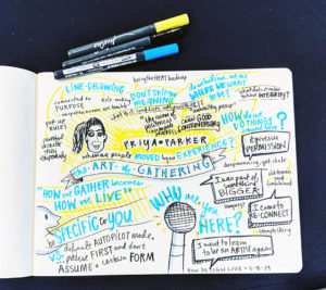 HOW Design Live 2019 Priya Parker sketchnotes by Julia Reich