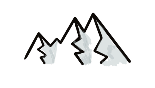 top ten doodles for visual communication - mountains