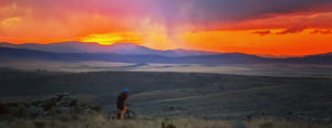 Copper City MTB trails sunset