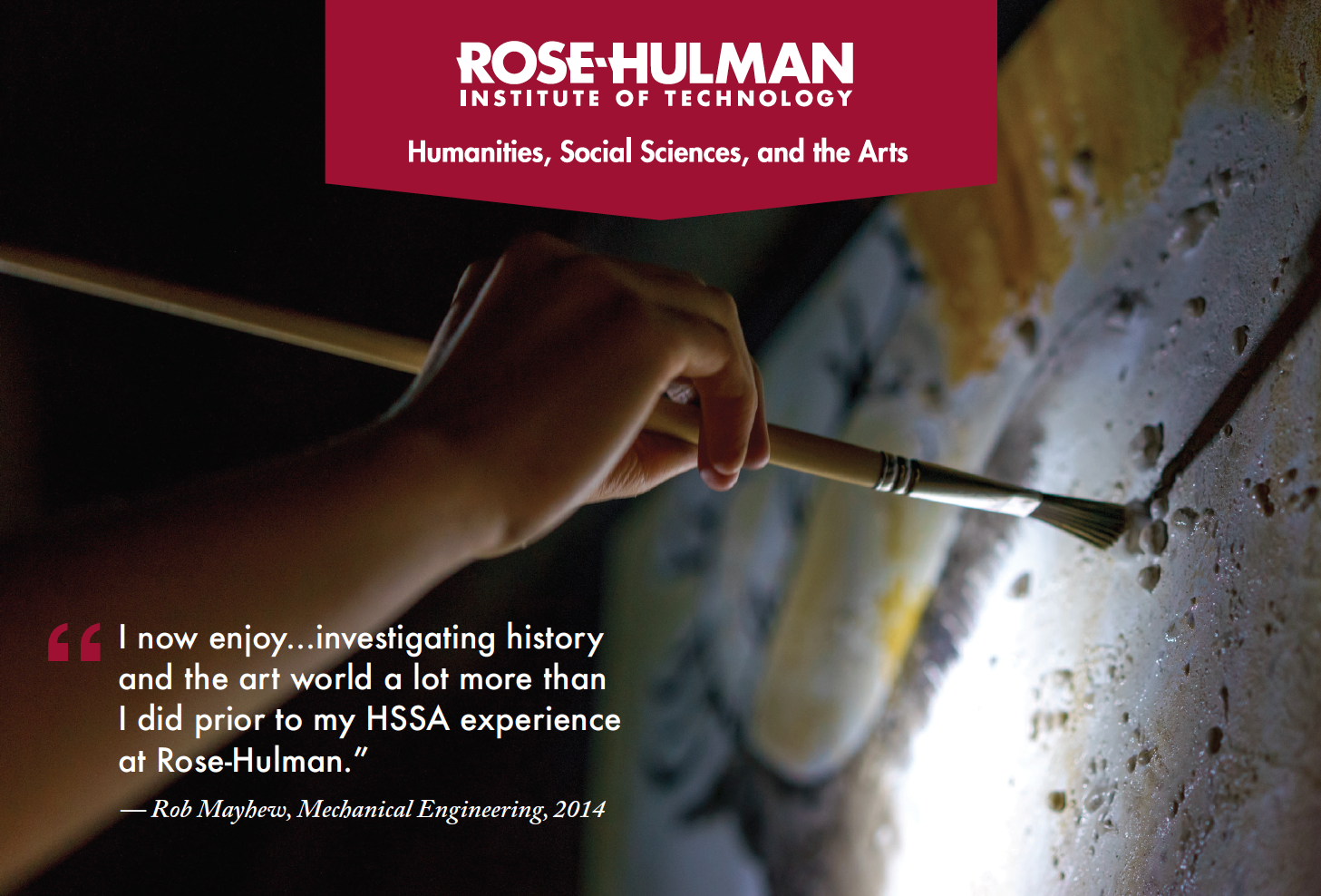 Marketing collateral for the Dept of Humanities, Social Sciences, and the Arts at Rose-Hulman Institute of Technology