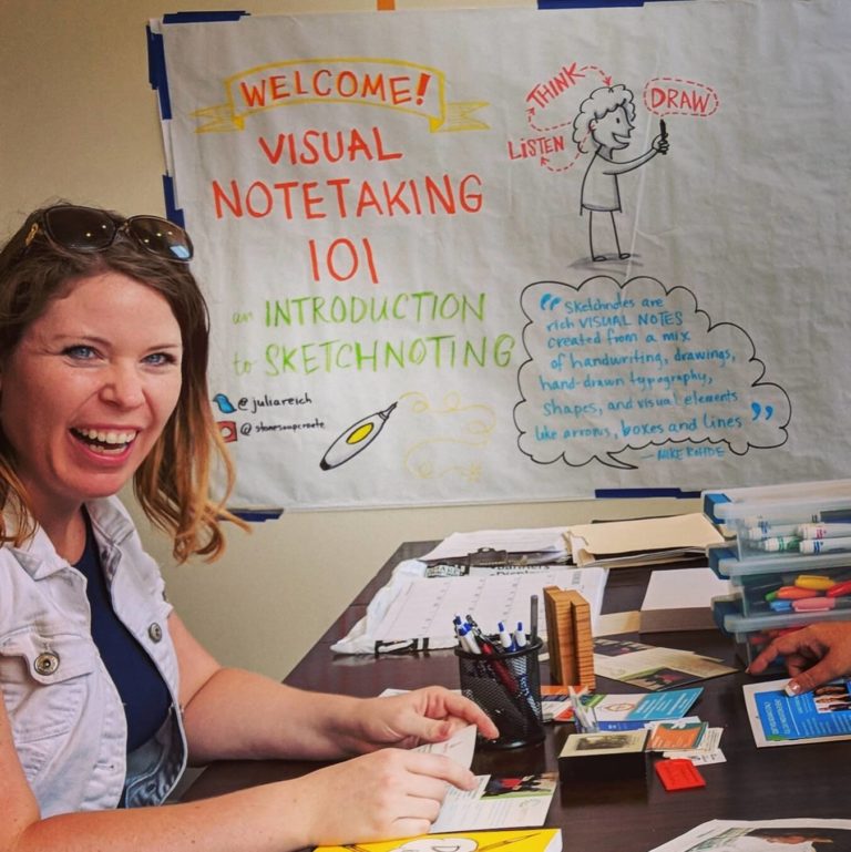 sketchnoting workshop with Julia Reich of Stone Soup Creative