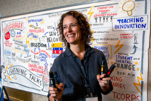 Julia Reich graphic recording at REDCon 22 for engineering education