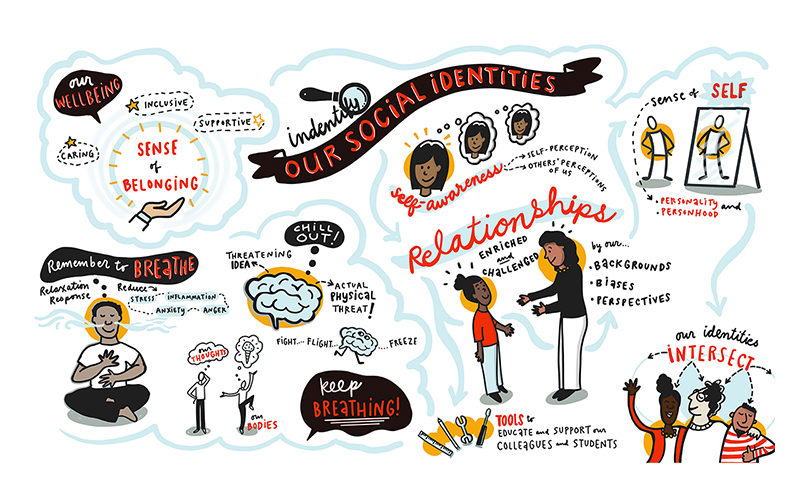 Our social identity teacher training animated video drawn by Julia Reich
